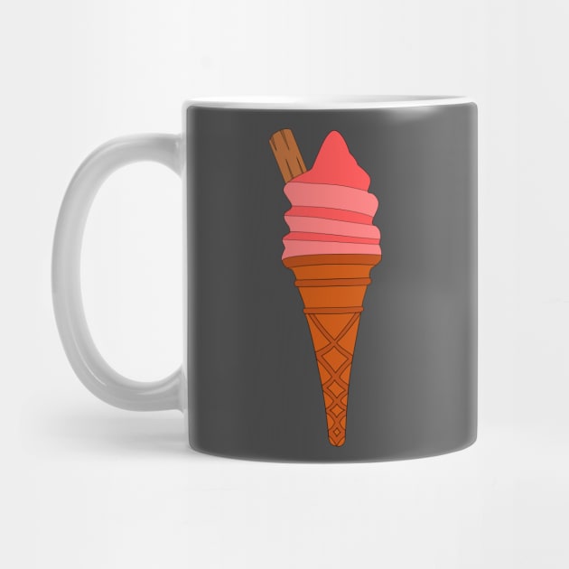 Strawberry Ice Cream Cone by Cool Duck's Tees
